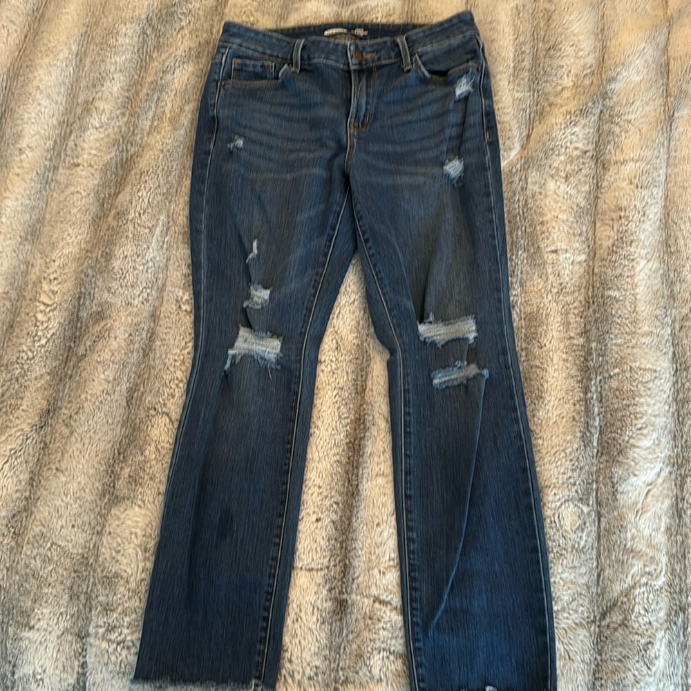 Old Navy Power Slim Straight Mid-Rise Jeans - 6 Short